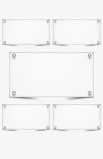 玻璃栏透明告示栏免抠