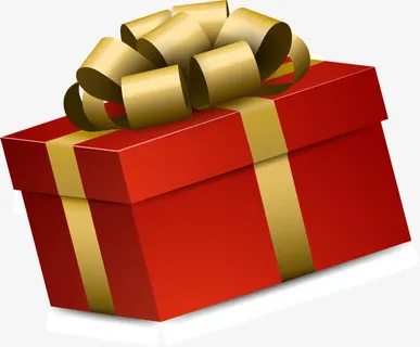 唯美红色礼盒免抠