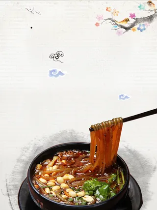 酸辣粉海报背景高清