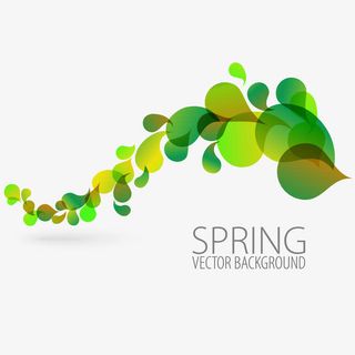 绿色时尚花纹矢量素材免抠