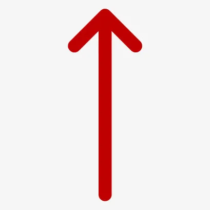 红色的箭头。免抠