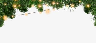 松树，彩灯，闪亮，节日免抠