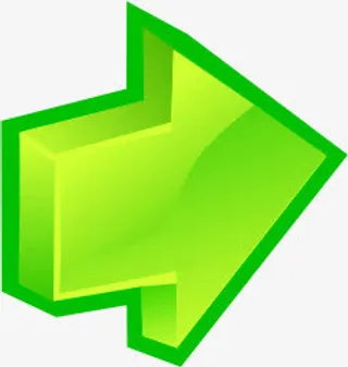绿色向前箭头水晶卡通风格实用图标免抠