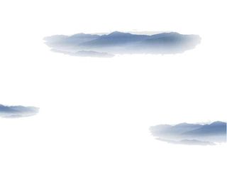 古风水墨山水画免抠
