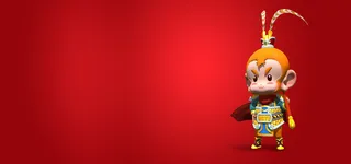 红色 卡通 天空 星空 猴子背景banner高清