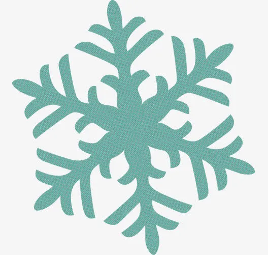 绿色雪花素材免抠