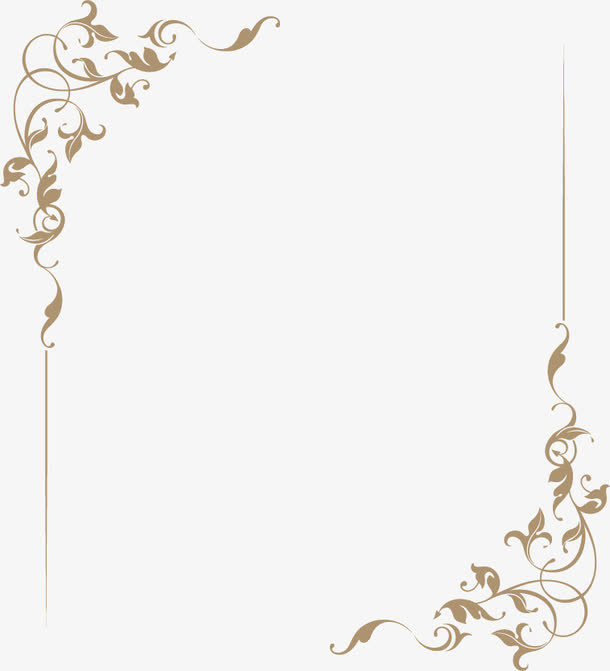 优雅欧式边框花纹矢量素材免抠装饰边框元素