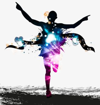 炫彩人物矢量素材免抠