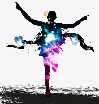 炫彩人物矢量素材免抠