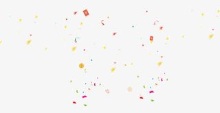 节日彩带碎点免抠