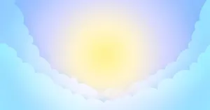 蓝色云朵天空卡通海报背景