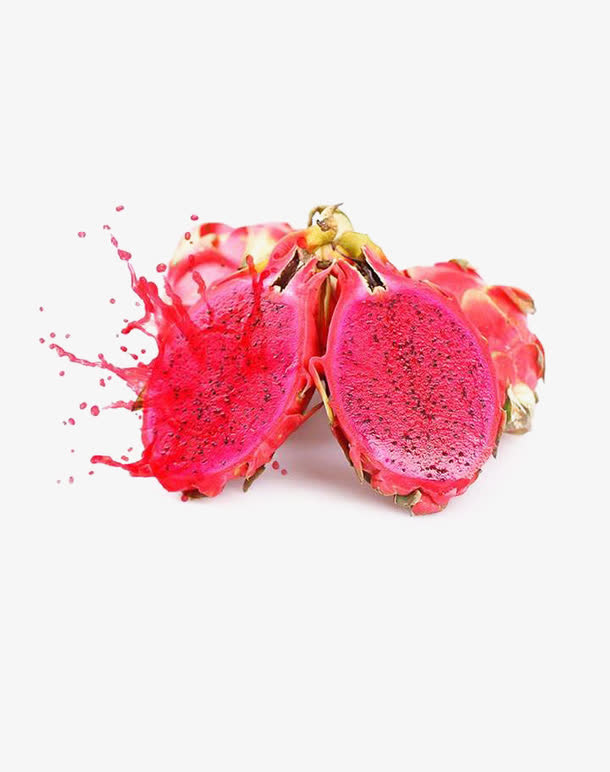 溅开的火龙果果汁免抠