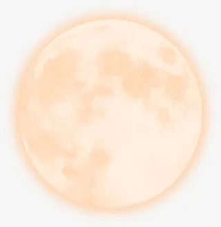 黄色光晕月球节日元素免抠