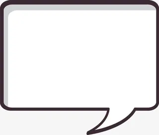 长方形演讲气泡免抠