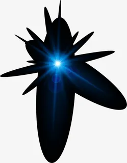 蓝色闪耀光辉免抠