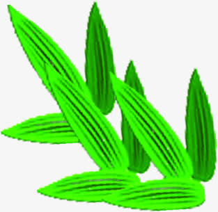 绿色树叶绘图免抠