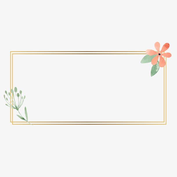 方形ins风小清新边框免抠