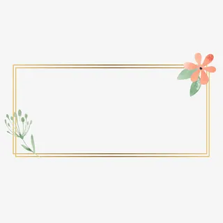 方形ins风小清新边框免抠