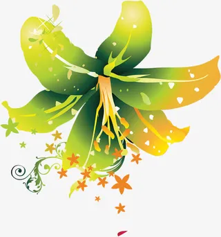 夏日清新创意花朵免抠