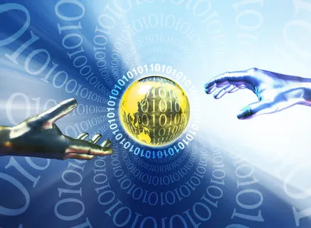 双手与地球抽象科技海报高清免抠