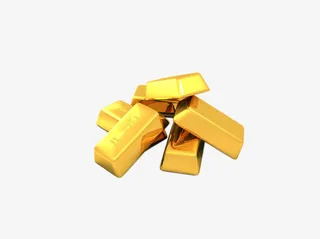 漂浮金币金条免抠