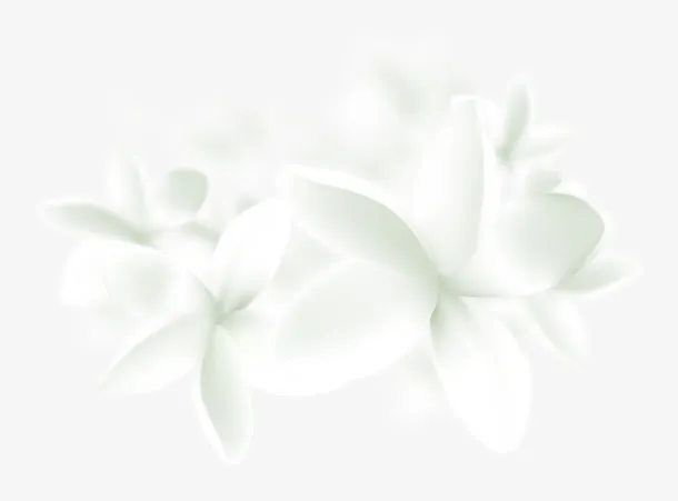 小清新白色花朵免抠