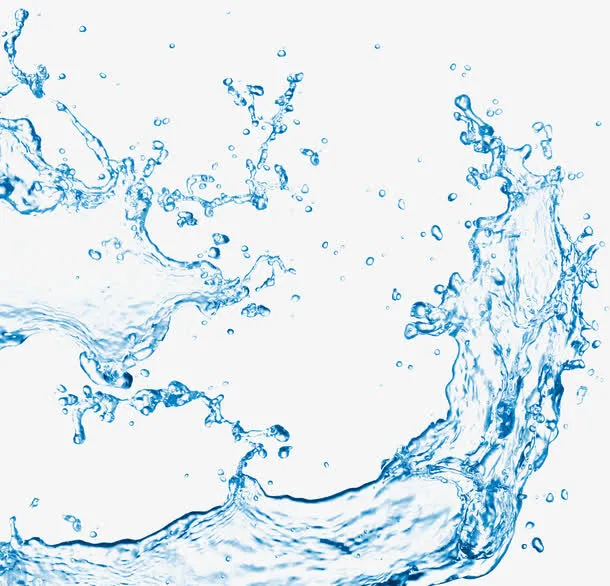 水柱蓝色元素  护肤水花水珠免抠