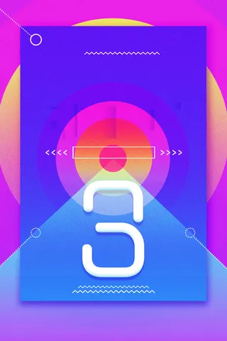 彩色几何创意倒计时背景素材高清