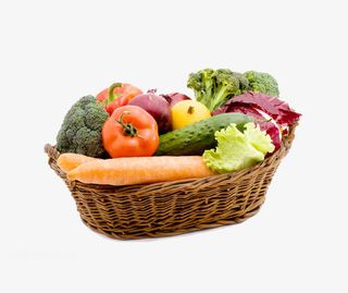 新鲜蔬果篮免抠
