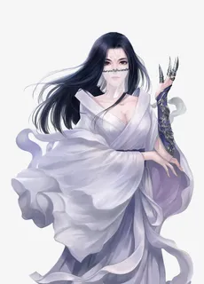 蒙面纱鬼女左手变异长发免抠