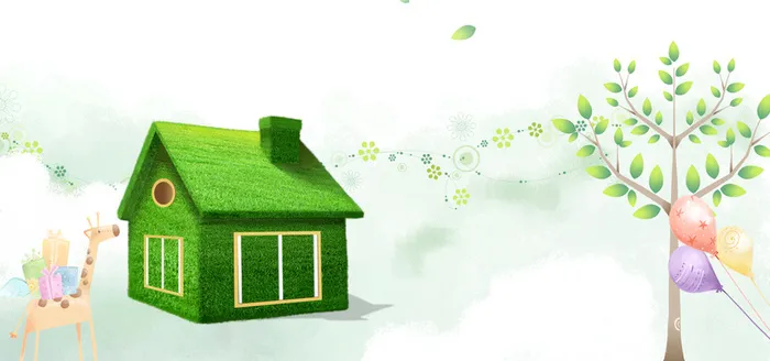 小清新简约绿色春天海报背景高清
