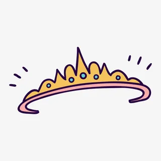 闪闪发光的皇冠卡通图免抠