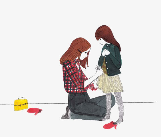 卡通母女免抠
