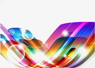 发光的彩色条免抠