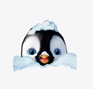 呆萌小企鹅免抠