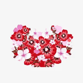 心形繁花锦簇免抠