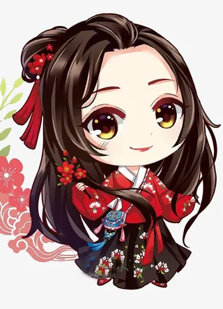 卡通古风古装女孩免抠