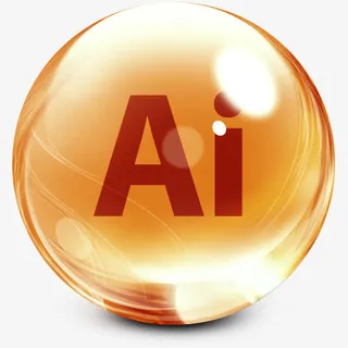 人工智能Adobe CS玻璃停靠图标免抠