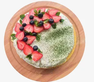 抹茶糖粉千层蛋糕免抠