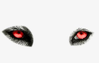 红色恐怖幽深狼眼免抠