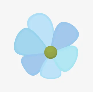 彩绘简约卡通小花免抠