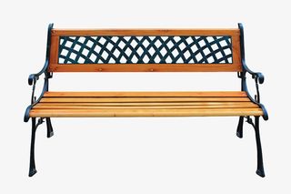 手绘公园靠背长椅免抠