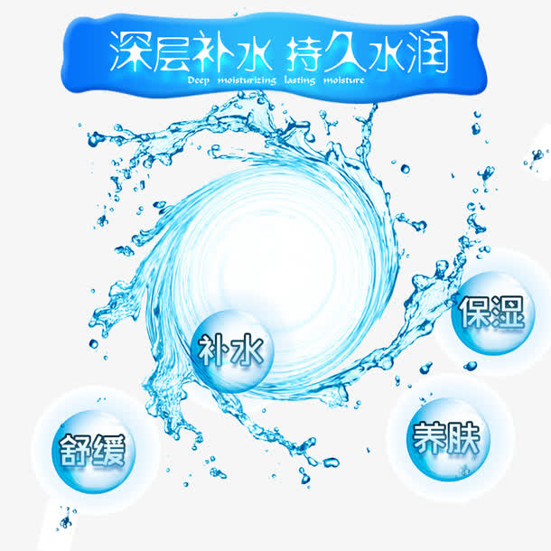 淘宝化妆品主图水素材免抠