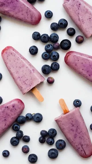 蓝莓雪糕图片素材免抠