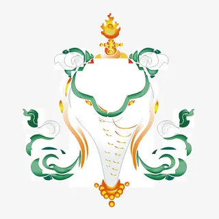 西藏花纹图案免抠