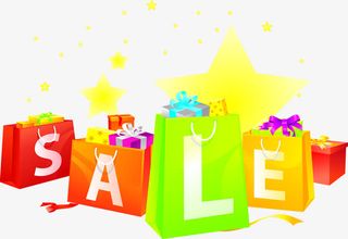 sale促销标签卡通标签免抠