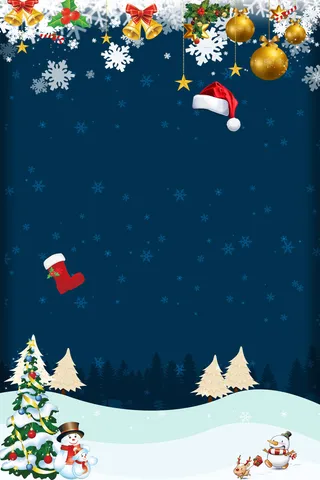 蓝色圣诞节海报背景素材高清