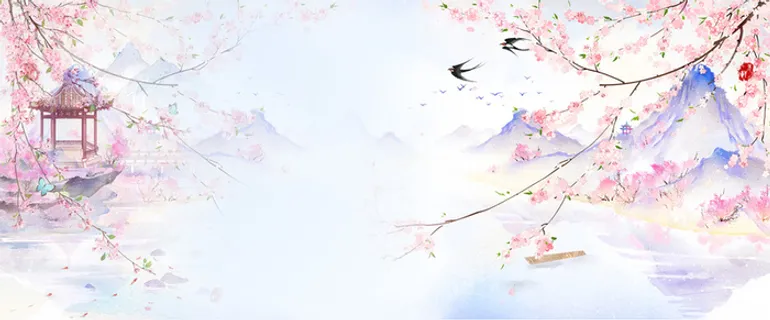 桃花节粉色背景 素材高清