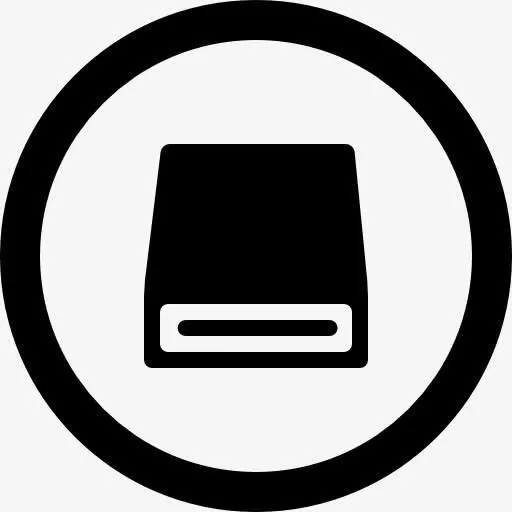 黑色圆圈里书本标志免抠