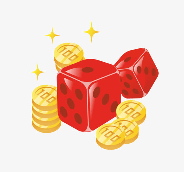 色子金币红色免抠